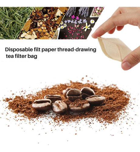 300 Bolsas De Filtro De Té, Bolsita De Té De Papel Desechabl