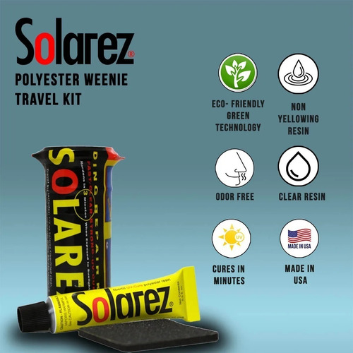 Imagen 3 de 6 de Solarez Kit Reparación Resina Polyester Weenie Travel Kit