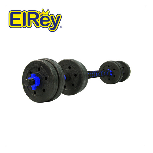 Set 2 Mancuernas + Barra 3en1 + 20kg Disco Pesa Pvc - El Rey