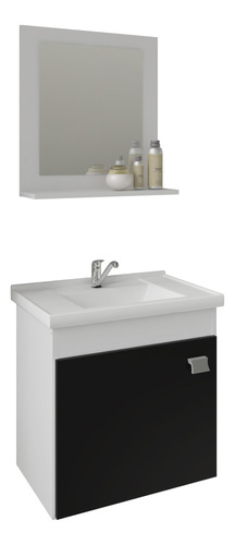 Mueble De Baño Iris Blanco/negro Akivoy