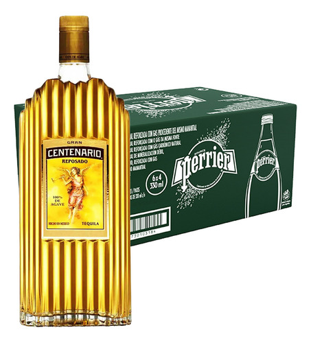 Pack 24 Agua Perrier 330 Ml + Tequila Gran Centenario Reposa