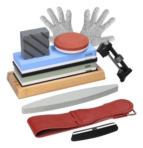 Kit Afilador Piedra Grindstone 400/1000, Base De Grano 3000/