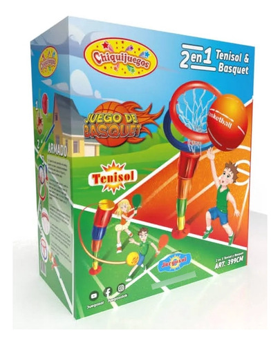 Tenisol Paletas Y Aro De Basquet Con Pelota 399