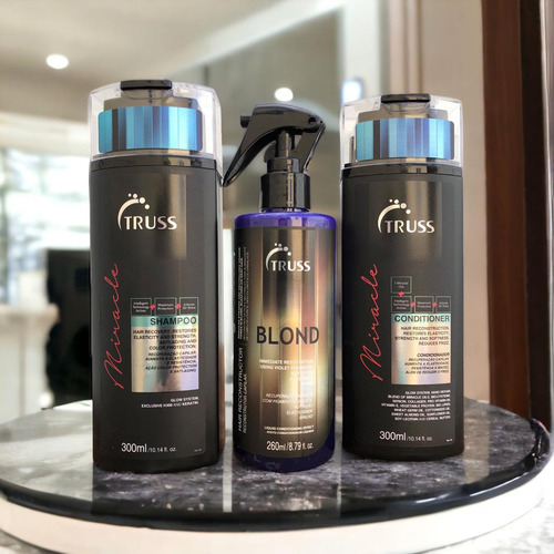Miracle Shampoo E Condicionador 300ml + Blond 260ml Truss