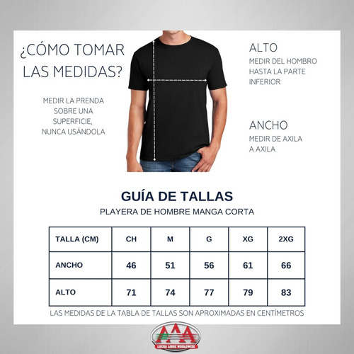 Playera Deportiva Hombre Lucha Libre Aaa Alianzas