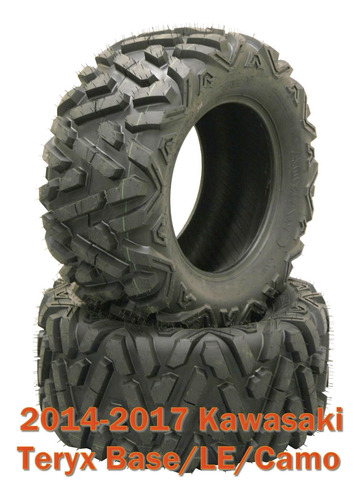 (2) 26x9r12 Radial Atv Front Tire Set For 14-17 Kawasaki Ugg