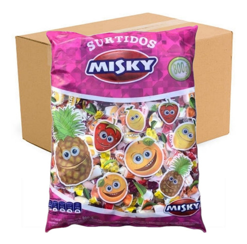 Caramelo Masticable Misky X800g (bultox10) - Cotillón Waf