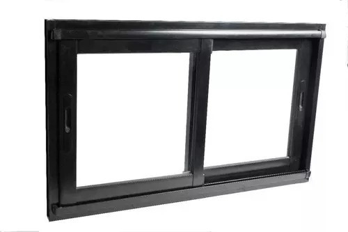 Ventana De Aluminio Linea A30 Negra Laminado 100x130