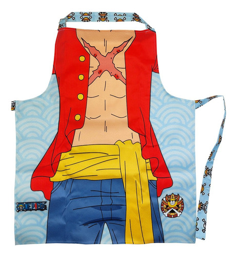 Delantal De Cocina Anime One Piece Luffy Pirate Cosplay