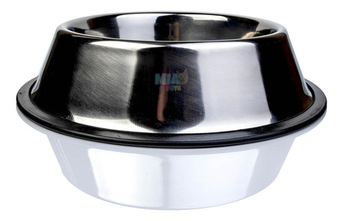 Imagen 2 de 6 de Plato De Acero Inoxidable Perros 32 Oz Fancy Antiderrapante