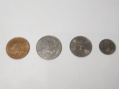 Imagen 1 de 5 de Antiguas Monedas Francesas 2 Polynesia Lote X 4 Mag 57989