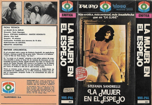 La Mujer En El Espejo Vhs Stefania Sandrelli Marzio Honorato