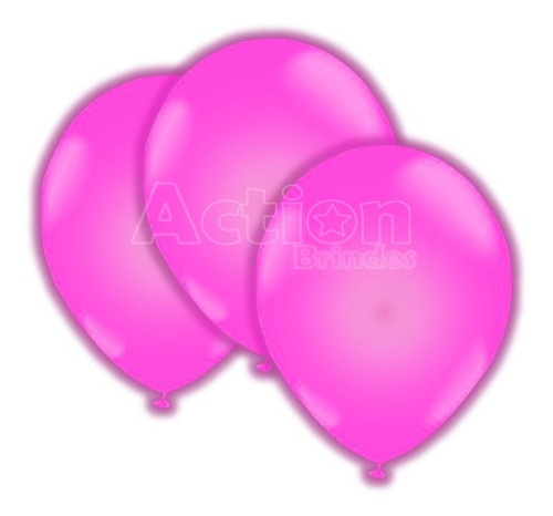 Balão Bexiga De Neon Rosa Nº10 - Com 30 Unidades