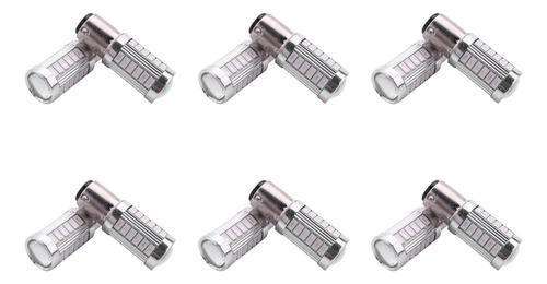 12 Unidades Rojas 1157 P21/5w Bay15d Super Bright 33 Smd 563