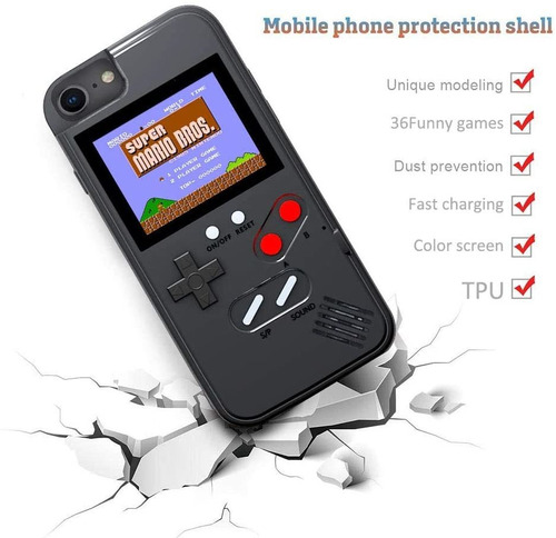 Autbye Game Boy: Funda Para iPhone, Retro 3d Funda De Teléfo