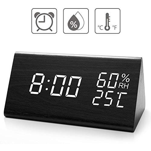 Reloj Despertador Digital, Con Pantalla De Tiempo Led Electr