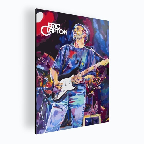 Cuadro Moderno Mural Poster Eric Clapton 42x60 Mdf