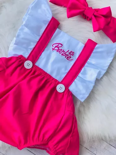 Roupa De Bebê Moana Menina Romper Salopete Tiara Mesversário