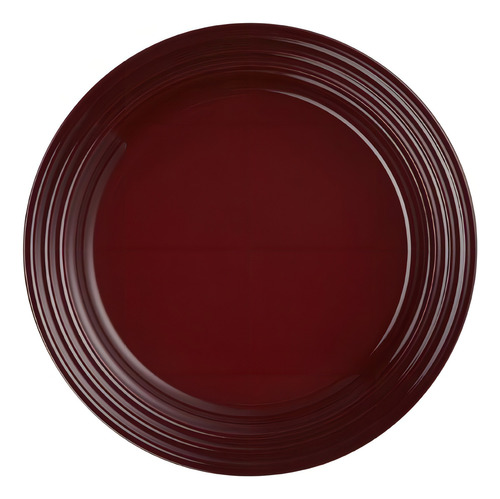 Prato Raso Redondo 22cm Em Cerâmica Vermelho Rhone