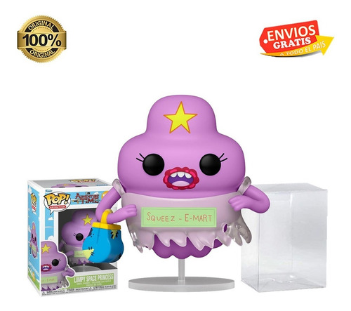 Funko Pop Hora Aventura Princesa Lumpy Grumosa Bmo Protector