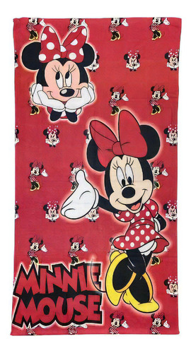 Toalha De Banho Personagens 70x1,35 Cor Minnie Minie