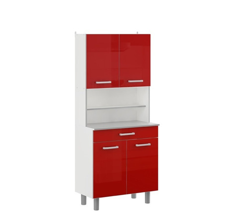 Alacena Modelo Virginia 1 - Rojo Brillante