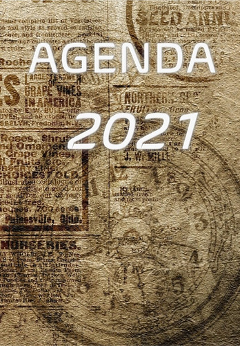 Imagem 1 de 4 de Agenda 2021 Vintage Relógio