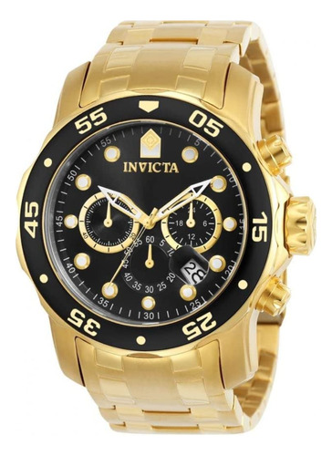 Cronógrafo Invicta 0072 Pro Diver Collection 18k Go Para Hom