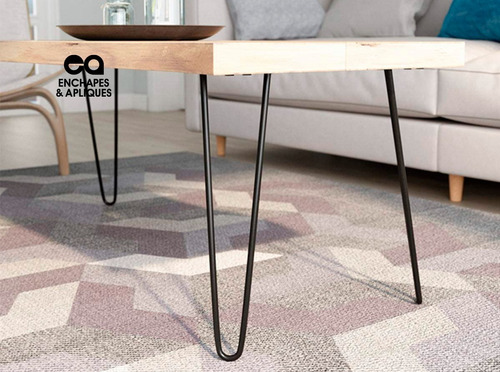 Imagen 6 de 7 de Pata Mesa Base Mueble Diagonal 40cm Metálica X 4unds