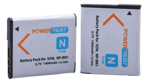 Powertrust 2 Baterías Np-bn1 Para Sony Np Bn1 Npbn1 Bc-csn