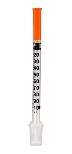 Seringa De Insulina 1ml Com Agulha Fixa 0,30mm X 8mm Blister