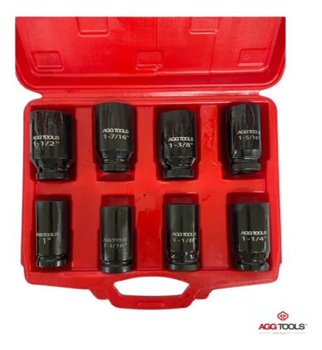 Juego Dados Impacto 3/4' Largos 8 Pz Industrial Std Y/o Mm