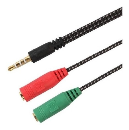 Adaptador Splitter Audio Microfono 2 A 1 Cel Laptop