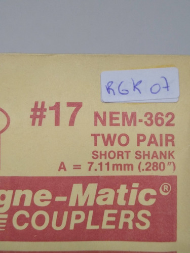 Imagen 4 de 4 de Nico 1 Sobre Con 2 Pares De Ganchos Kadee N°17 H0 (rgk 07)