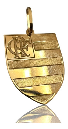 Pingente Time Flamengo Ouro 18k 750 Grande 23 Mm