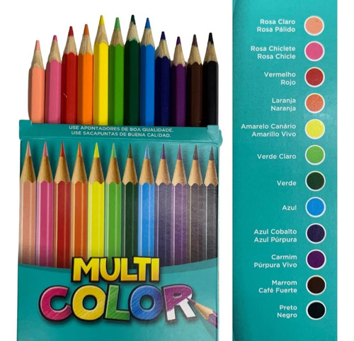 Kit 2 Lápis De Cor Multicolor Faber Castell Escolar 12 Cores