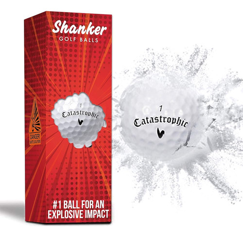 Shanker Golf Exploding Balls - Bolas De Broma Que Explotan E White