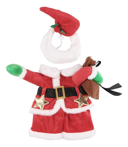 Disfraz Navideño Para Mascotas Disfraz Divertido De Papá Noe
