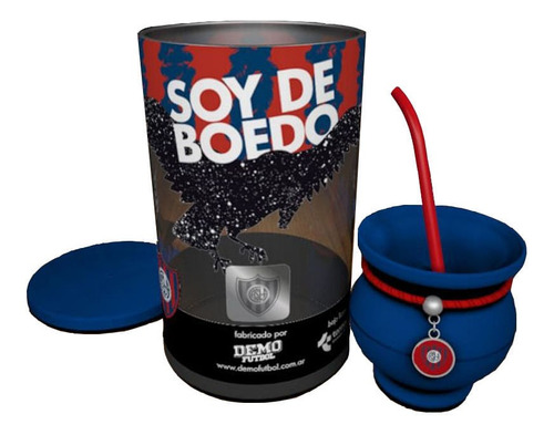 Imagen 1 de 1 de Mate + Medalla + Bombilla Autolimpiante San Lorenzo