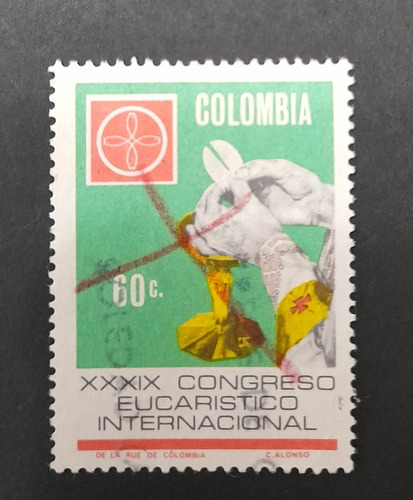 Sello Postal - Colombia - Congreso Eucarístico - 1968