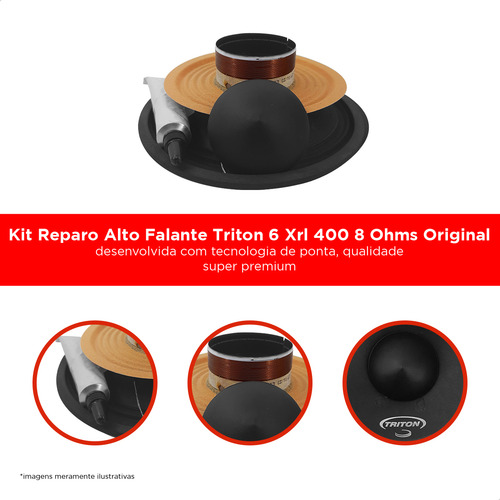 Kit Reparo Alto Falante Triton 6 Xrl 400 8 Ohms Original