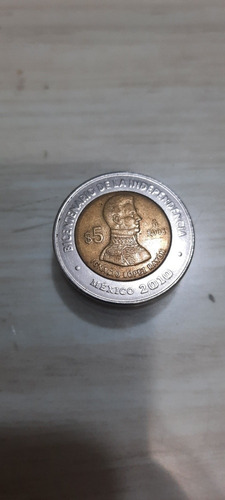 Moneda De 5 Pesos Bicentenario 