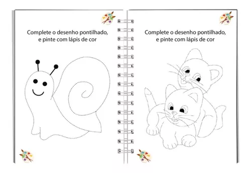 Caderno com Desenhos para Colorir de acordo com números