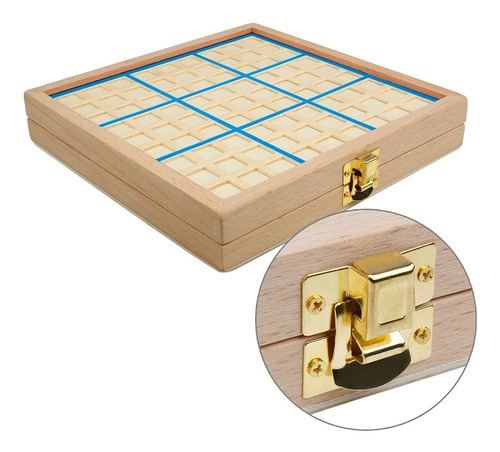 Andux Land Sudoku Board Box 3 En 1 Número De Madera Lugar...
