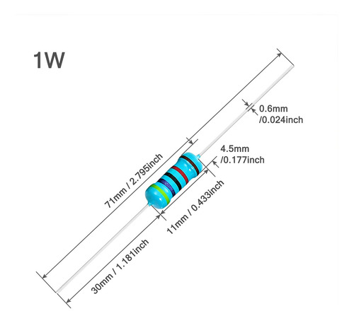 Pelicula Metalica Chanzon 35 Values 1w 0,1r-1mr Ohm 175 P...