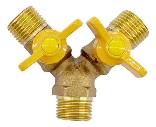 Conector De Manguera De Tubo De Gas De Latón De 2 Vías Y
