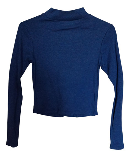 Blusas Para Dama Lisa Color Azul Con Nudo En La Cintura