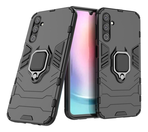 Funda Uso Rudo Carcasa Para Samsung Galaxy A24 +mica Negro Samsung Galaxy A24 4g/5g
