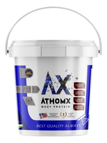 Suplemento en polvo AthomX  Whey Protein proteínas sabor dark chocolate en balde de 5kg