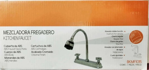 Imagen 2 de 2 de Llave Mezcladora Plastica Para Tarja Fregadero Flexible 1015